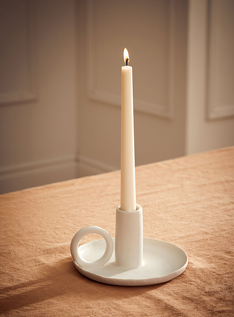 Sophie Manessiez White Porcelain candleholder