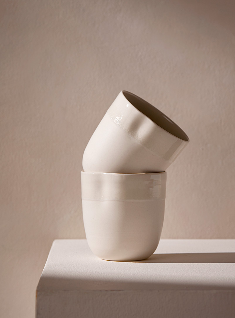 Sophie Manessiez White Horizons porcelain tumbler set