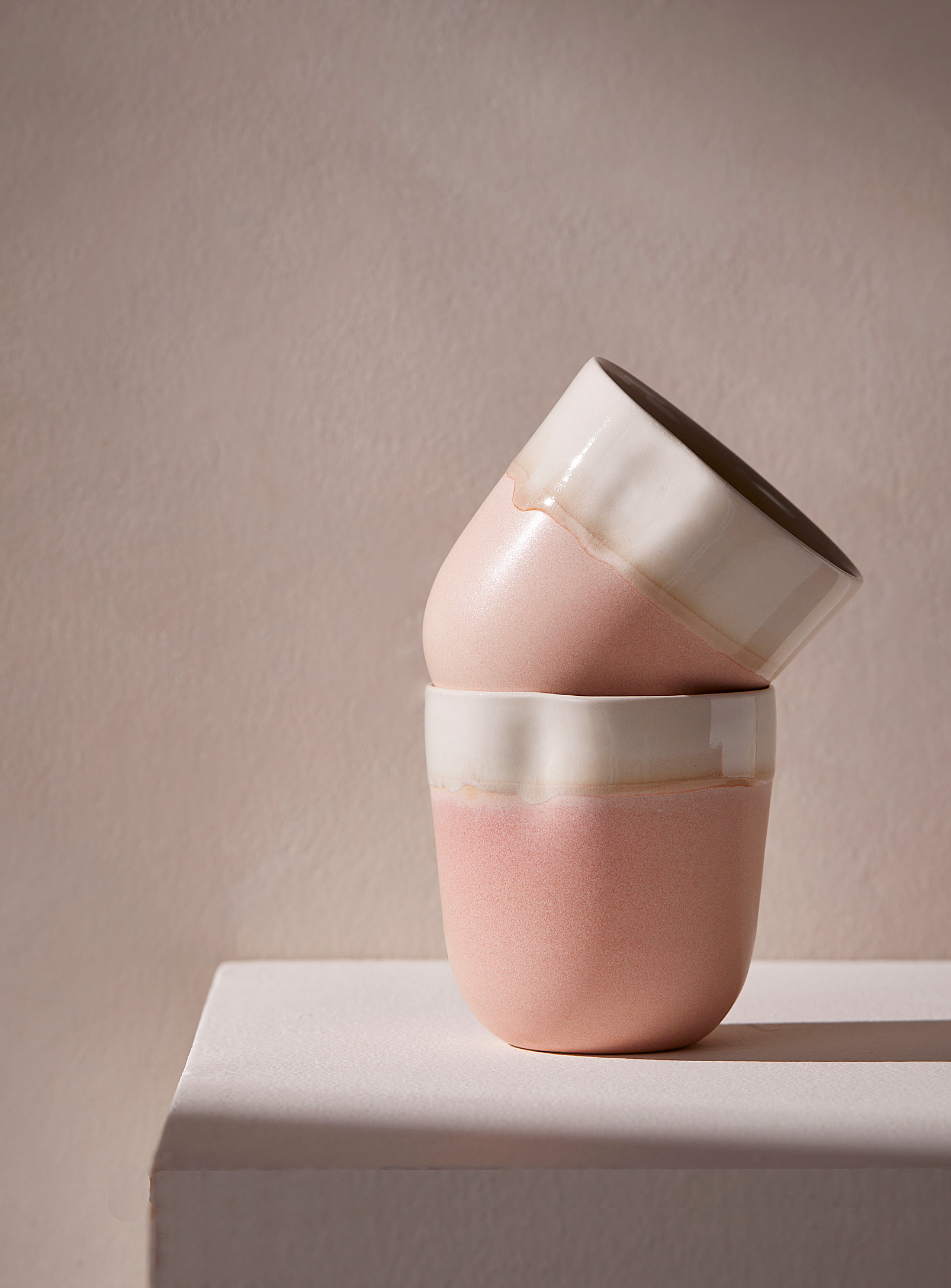 Sophie Manessiez Horizons Porcelain Tumbler Set In Pink