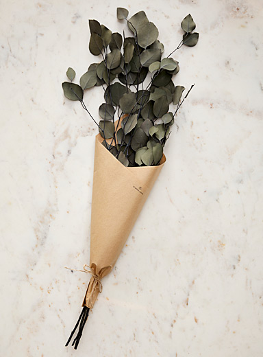 Dried eucalyptus populus wreath