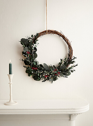 Scotty dried plant wreath <b>Christmas Collection</b> See available sizes