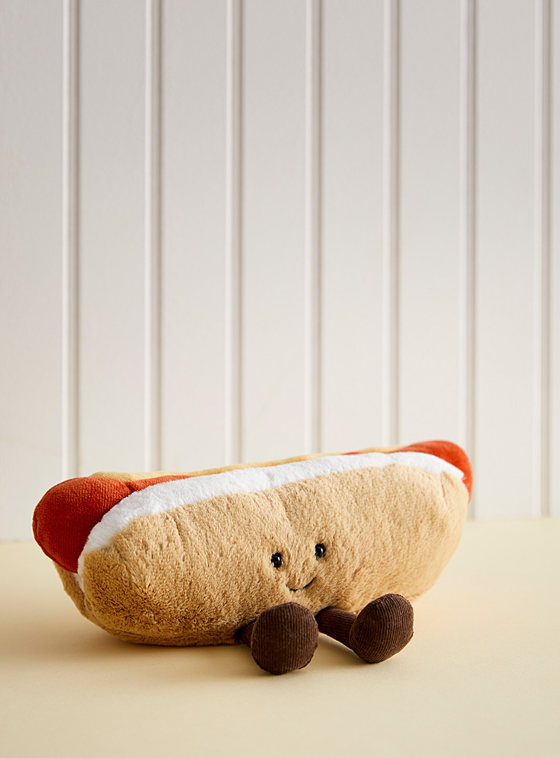 Jellycat: La peluche Amuseable Hot Dog Brun à motifs