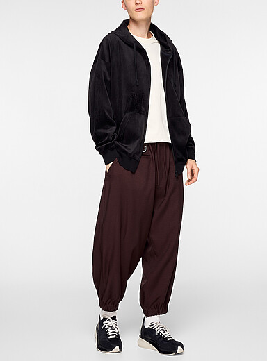 Y-3 Red Elastic ankles burgundy pant Unisex for men