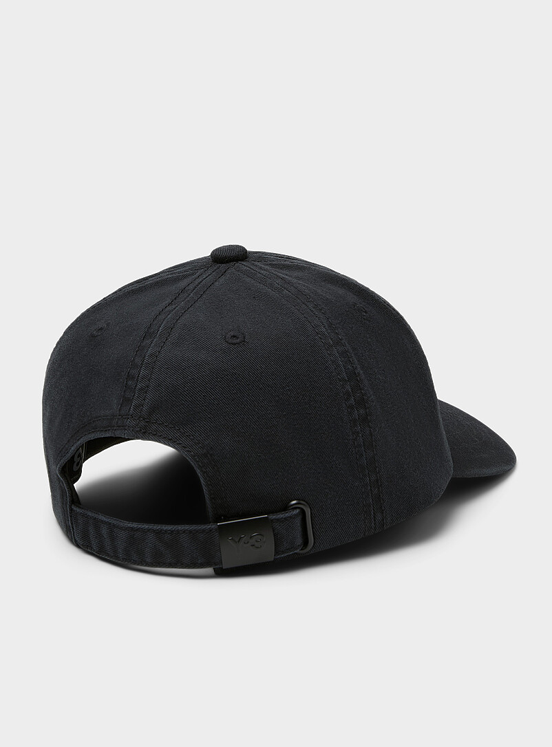 Y-3 Black Embroidered Y-3 baseball cap for men