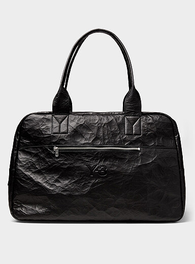 Le sac week-end cuir froiss&eacute; Y-3