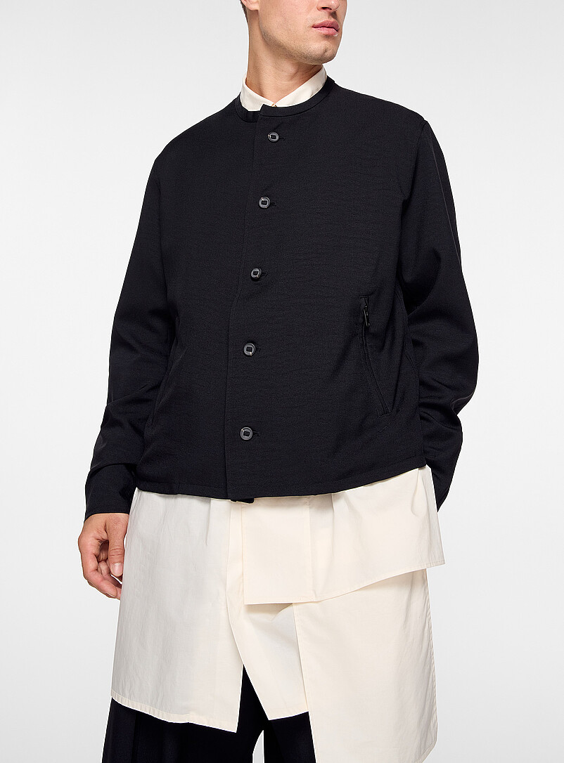 ジャケット・アウター Double Knit Dot Button Collarless Shirt Double button placket collarless jacket | Y-3 | Shop Men's Jackets