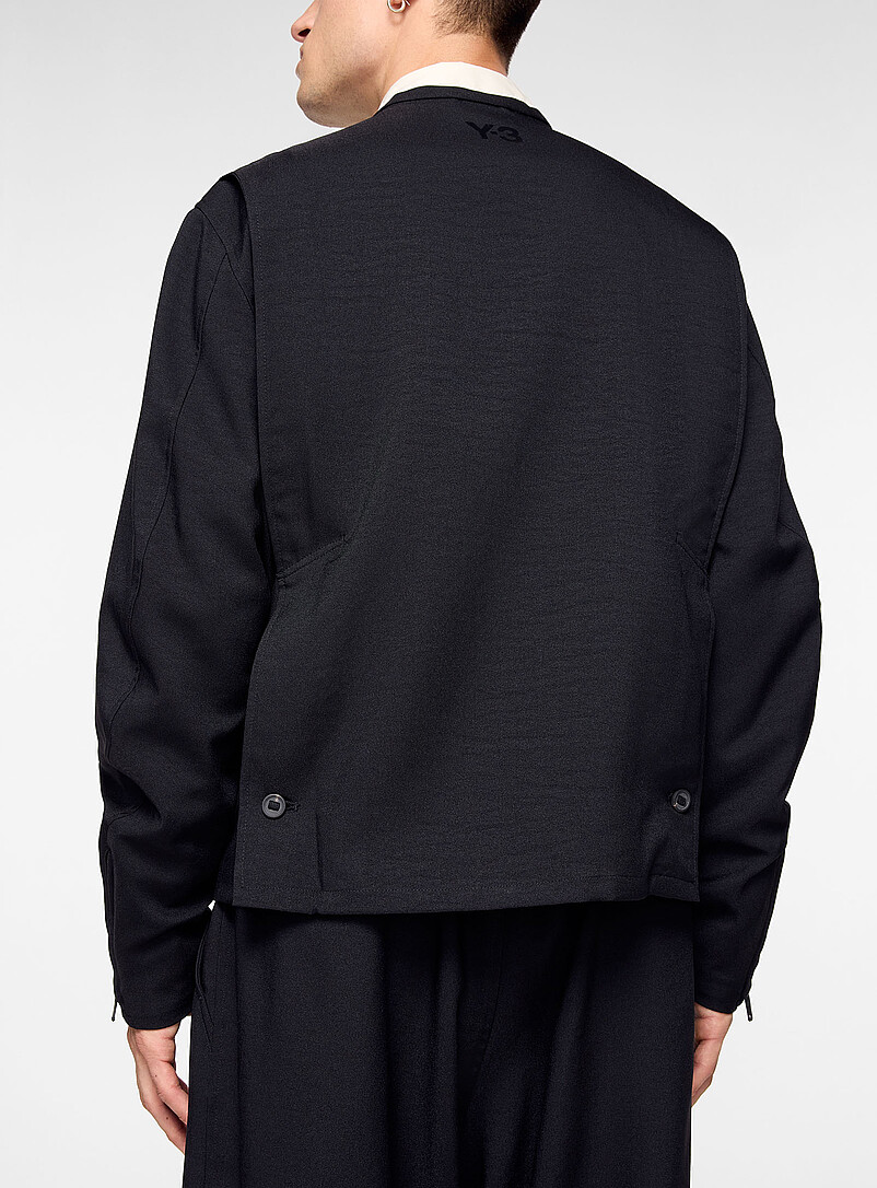 Double button placket collarless jacket | Y-3 | Shop Men's Jackets