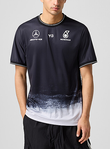 Y-3: Le t-shirt trace de pneus Y-3 x Mercedes-AMG Noir pour homme