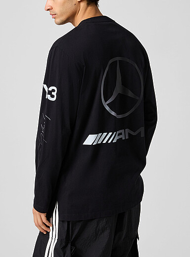 Y-3: Le t-shirt &agrave; manches longues Chaos Y-3 x Mercedes-AMG Noir pour homme