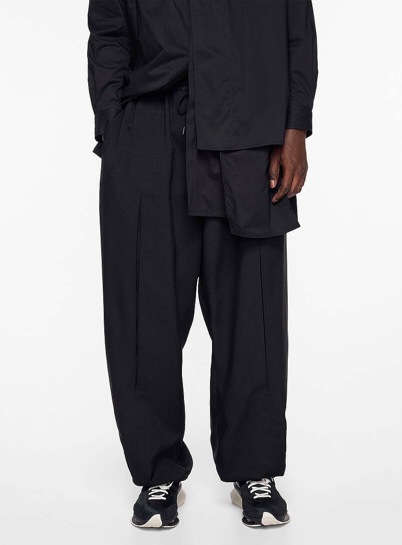 Box pleating convertible wide-leg pant product image 2