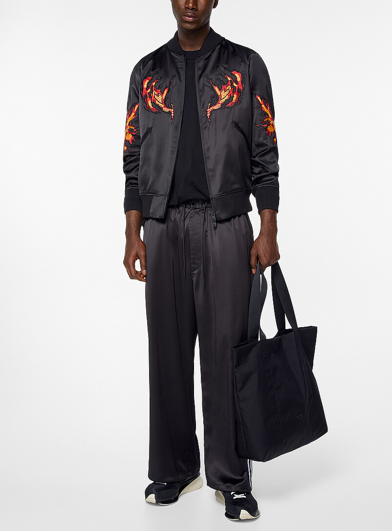 Embroidered satin souvenir bomber jacket product image 3