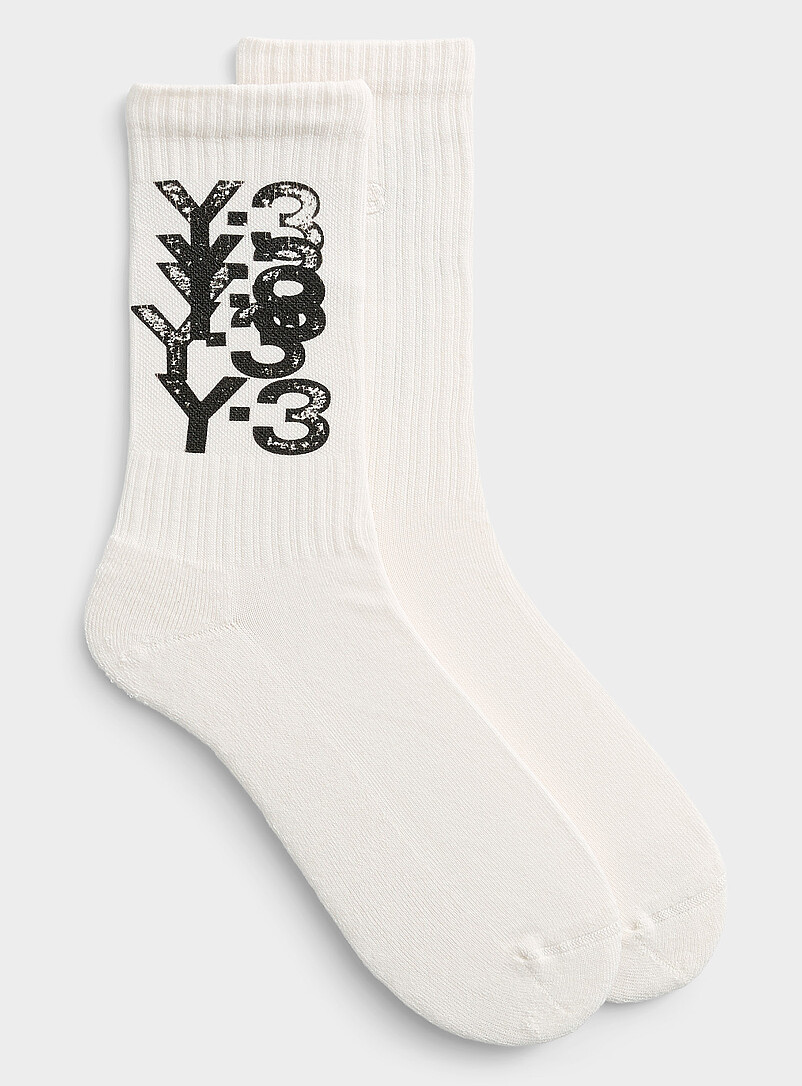 Stamped Logo Ribbed Socks