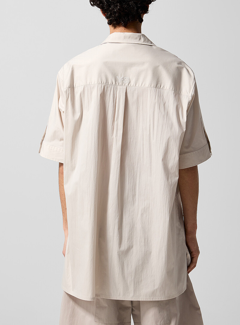 Multipocketed technical fabric cabana shirt product image 3