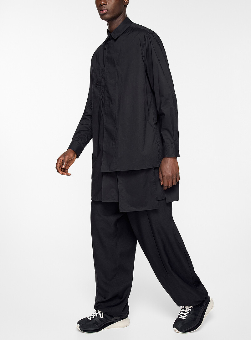 Hidden pocket panelled long shirt product image 2