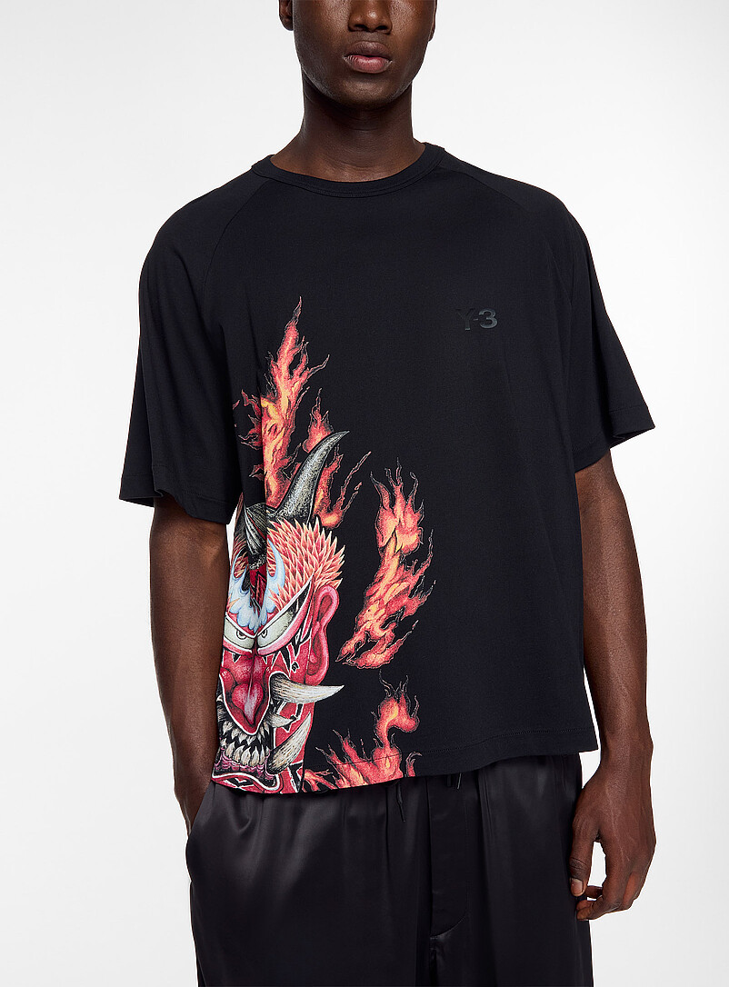 Oni print raglan T-shirt product image 2