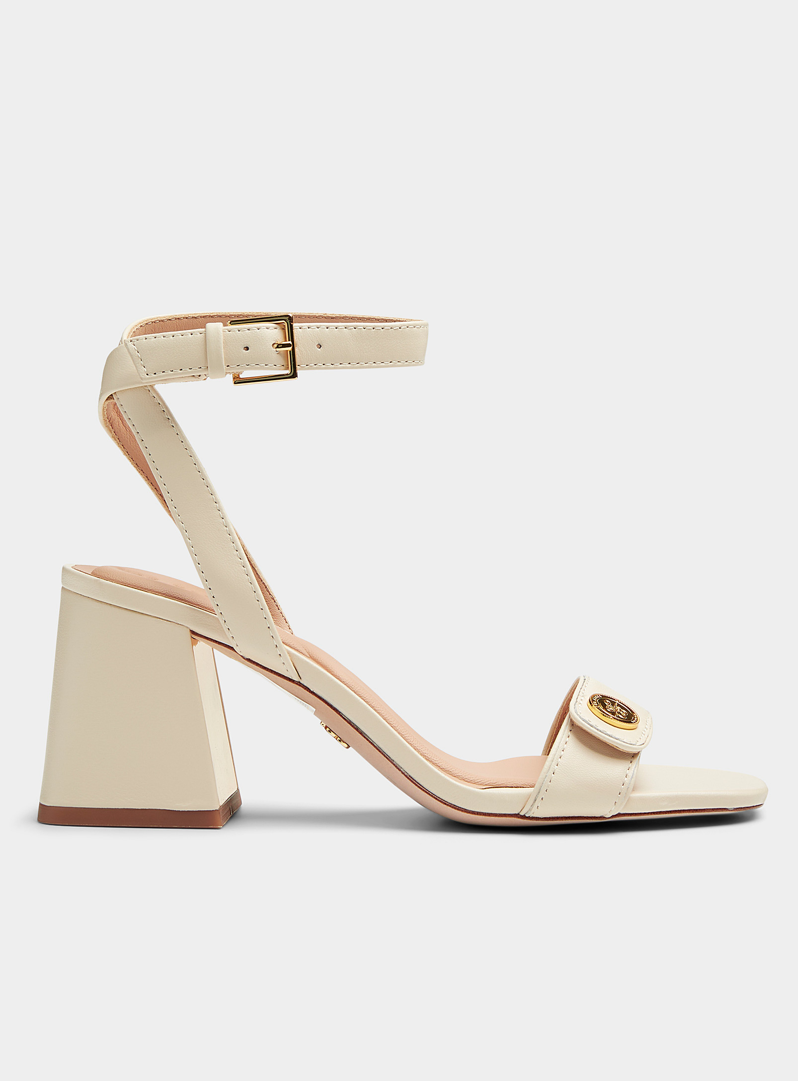 Ted Baker Milly Block-heel Sandals In Ivory White