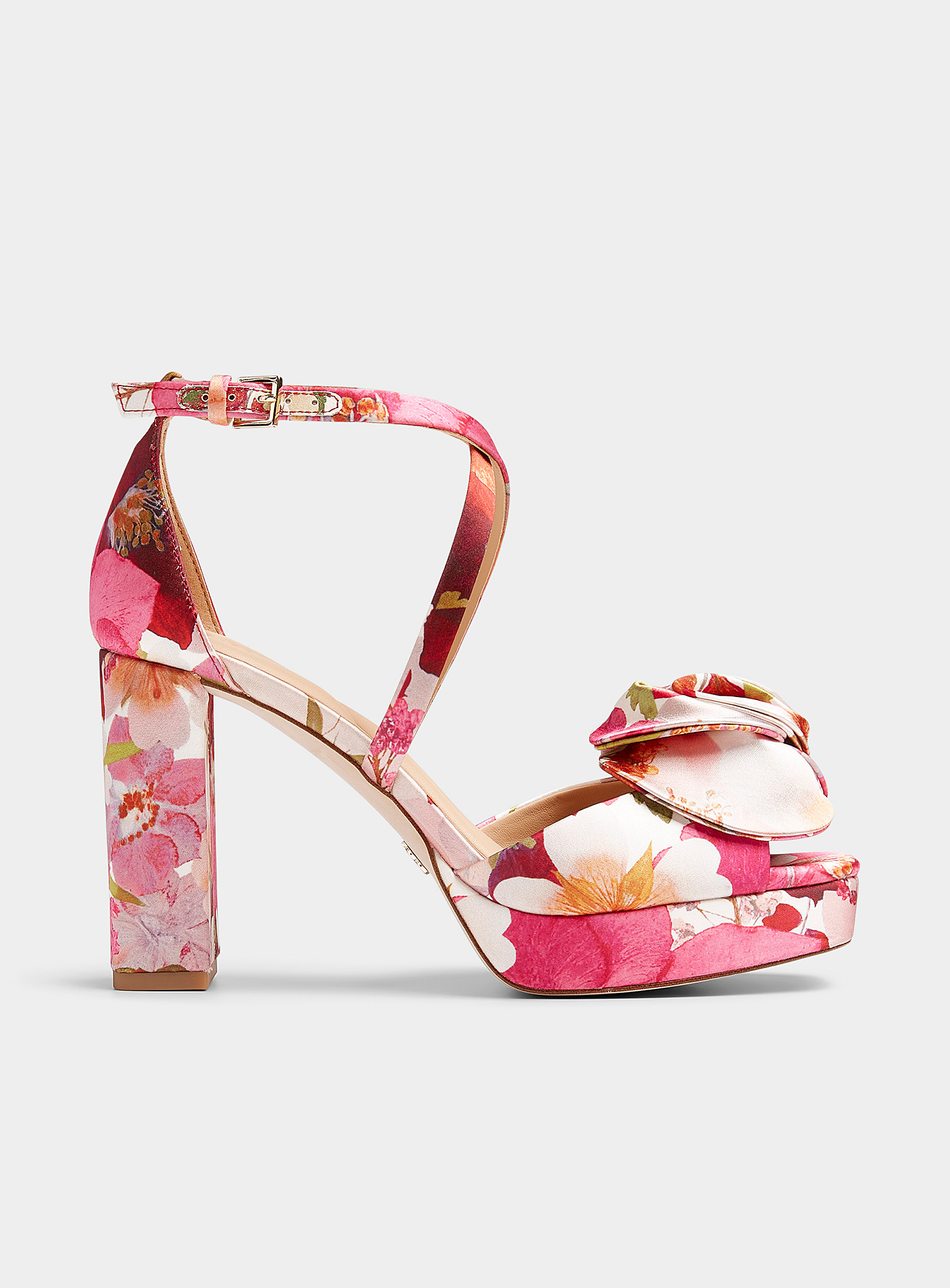 Ted Baker Maddy Flowers Heeled Sandals Women In Pink
