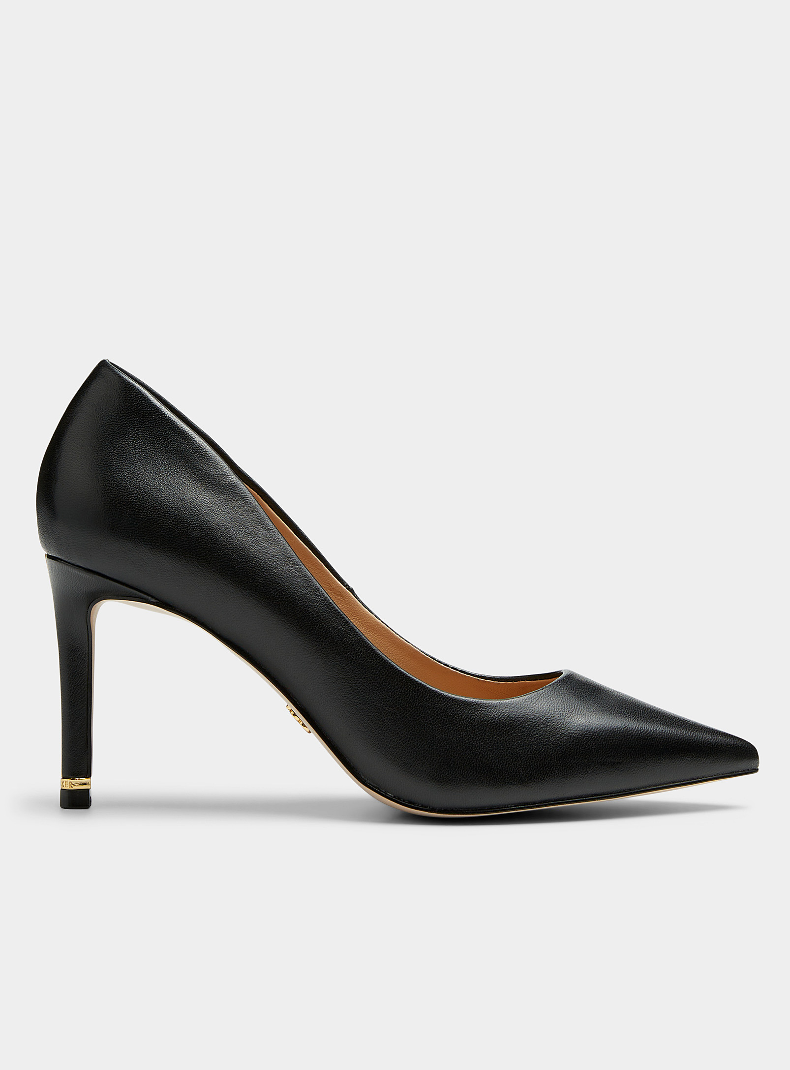 Ted Baker Charlotte Leather Pointed Pumps In Black