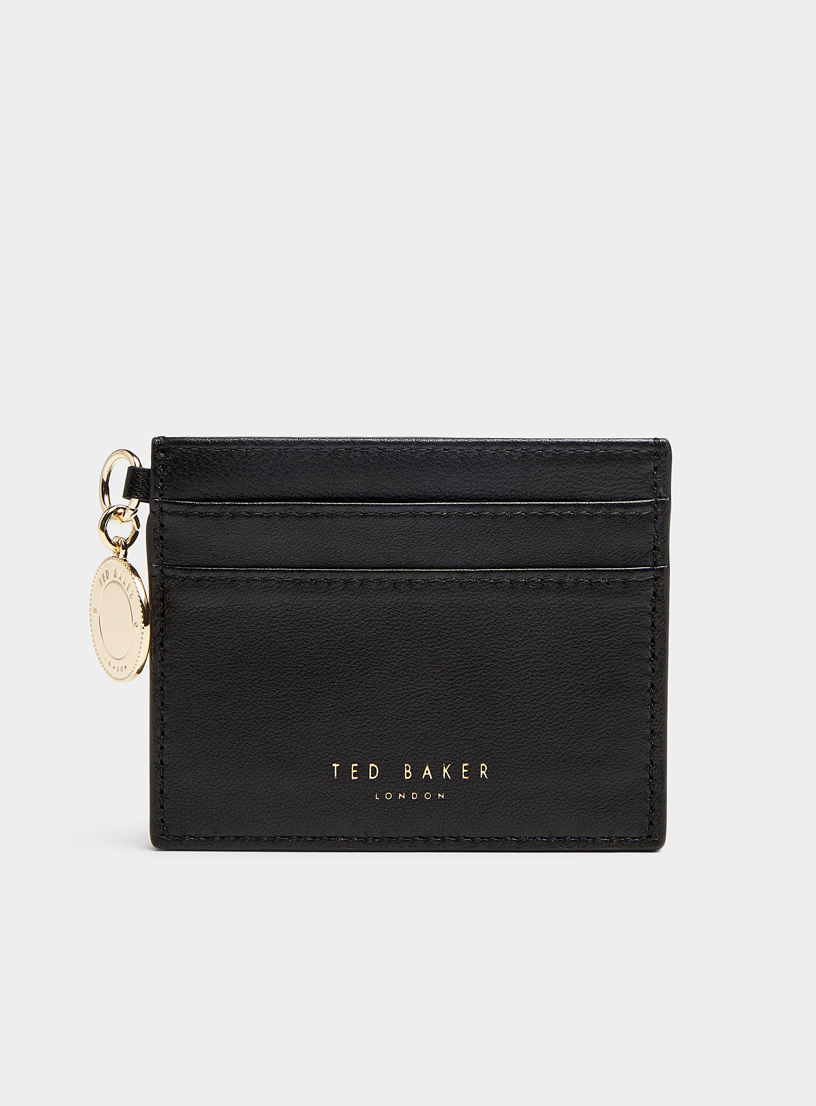 Ted Baker Anna Leather Card Holder In Black