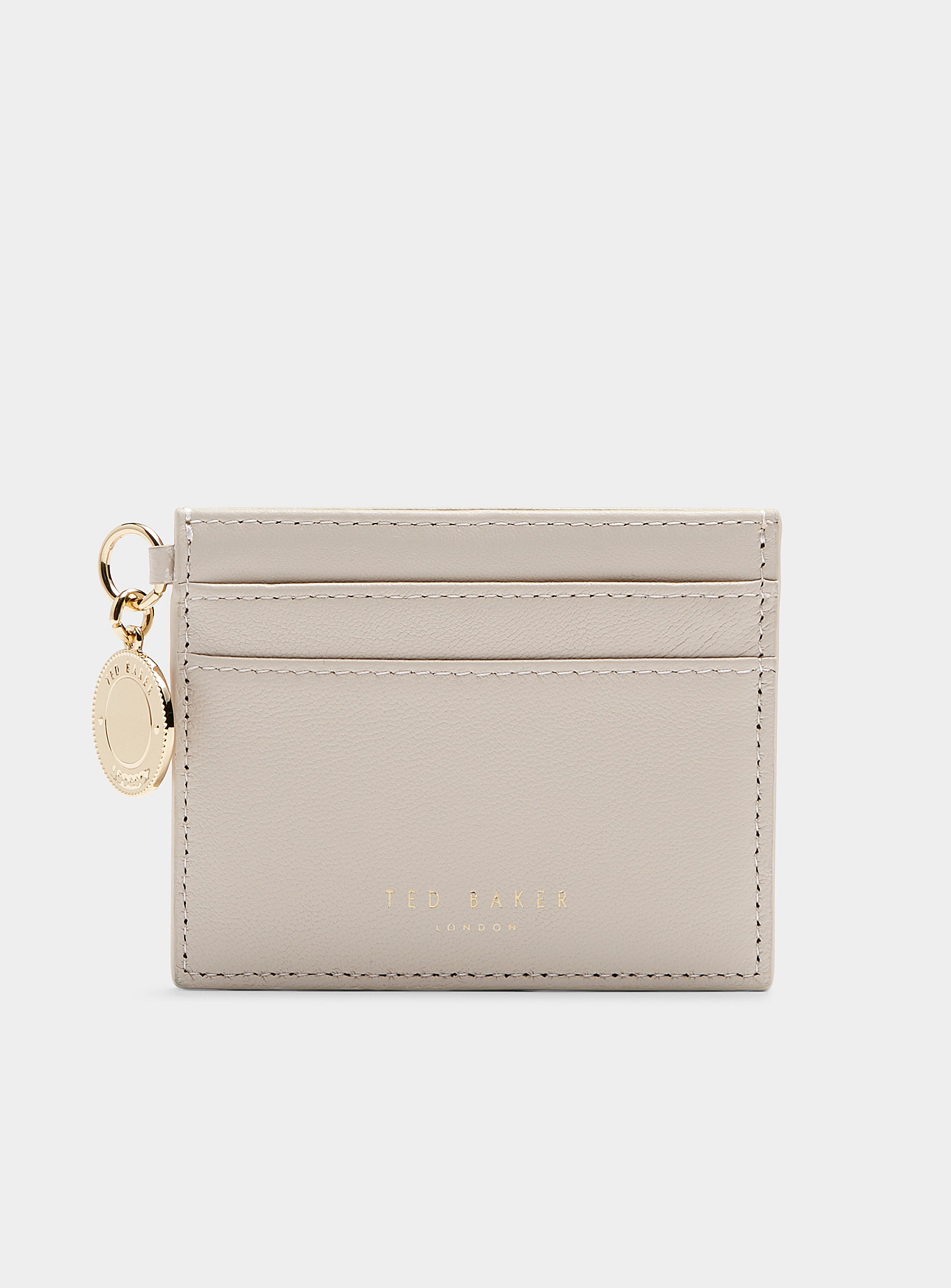 Ted Baker Anna Leather Card Holder In Neutral