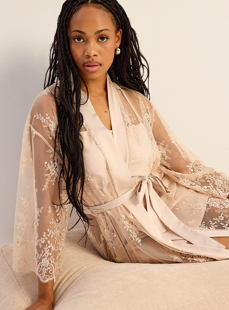 Darling delicate embroidery sheer robe Bridal Collection product image 2