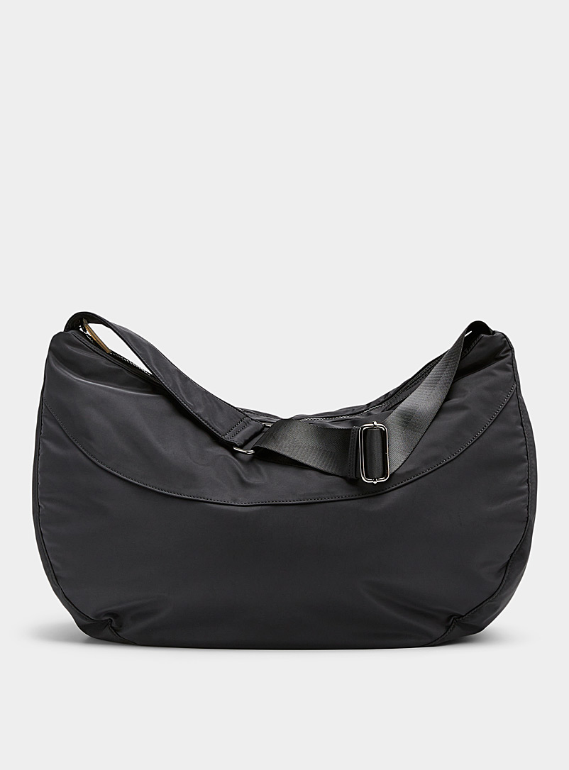 HVISK Black Edna oversized saddle bag for women