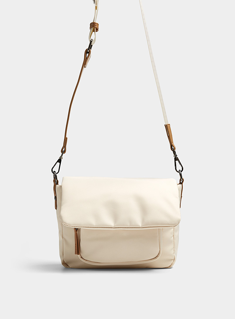 HVISK Off White Recycled puffy flap bag for women