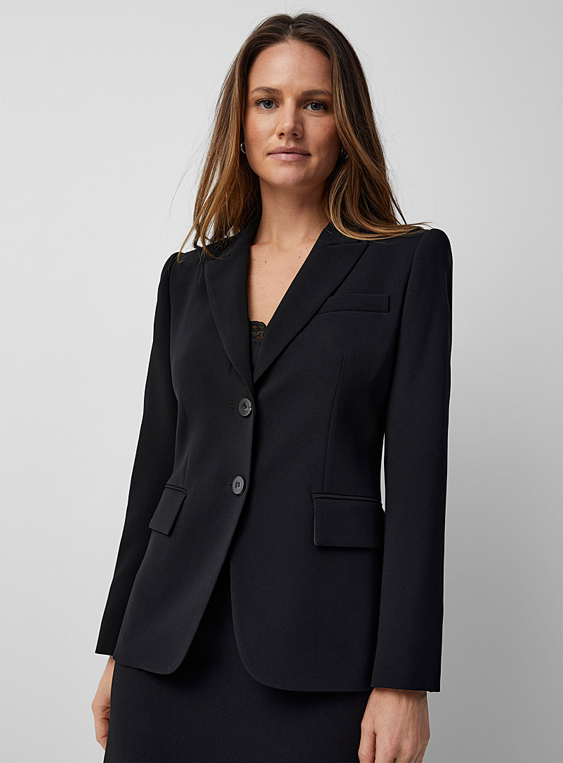 Judith & Charles Black Lille two-button fitted blazer for error