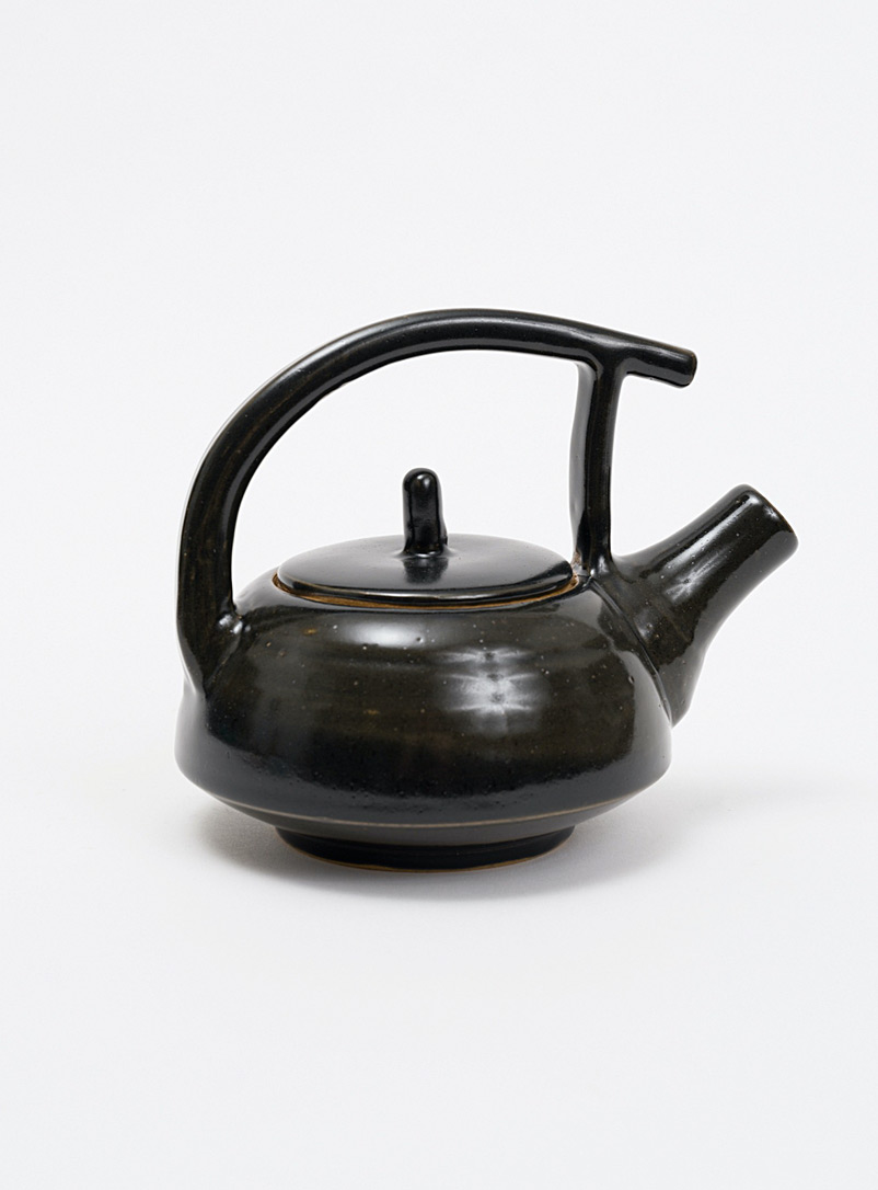 Kate Metten Ceramics Black Bauhaus teapot
