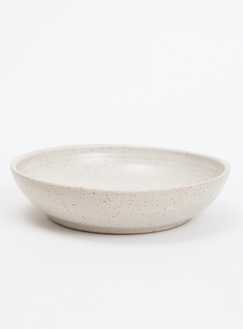 Kate Metten Ceramics White Large minimalist stoneware bowl