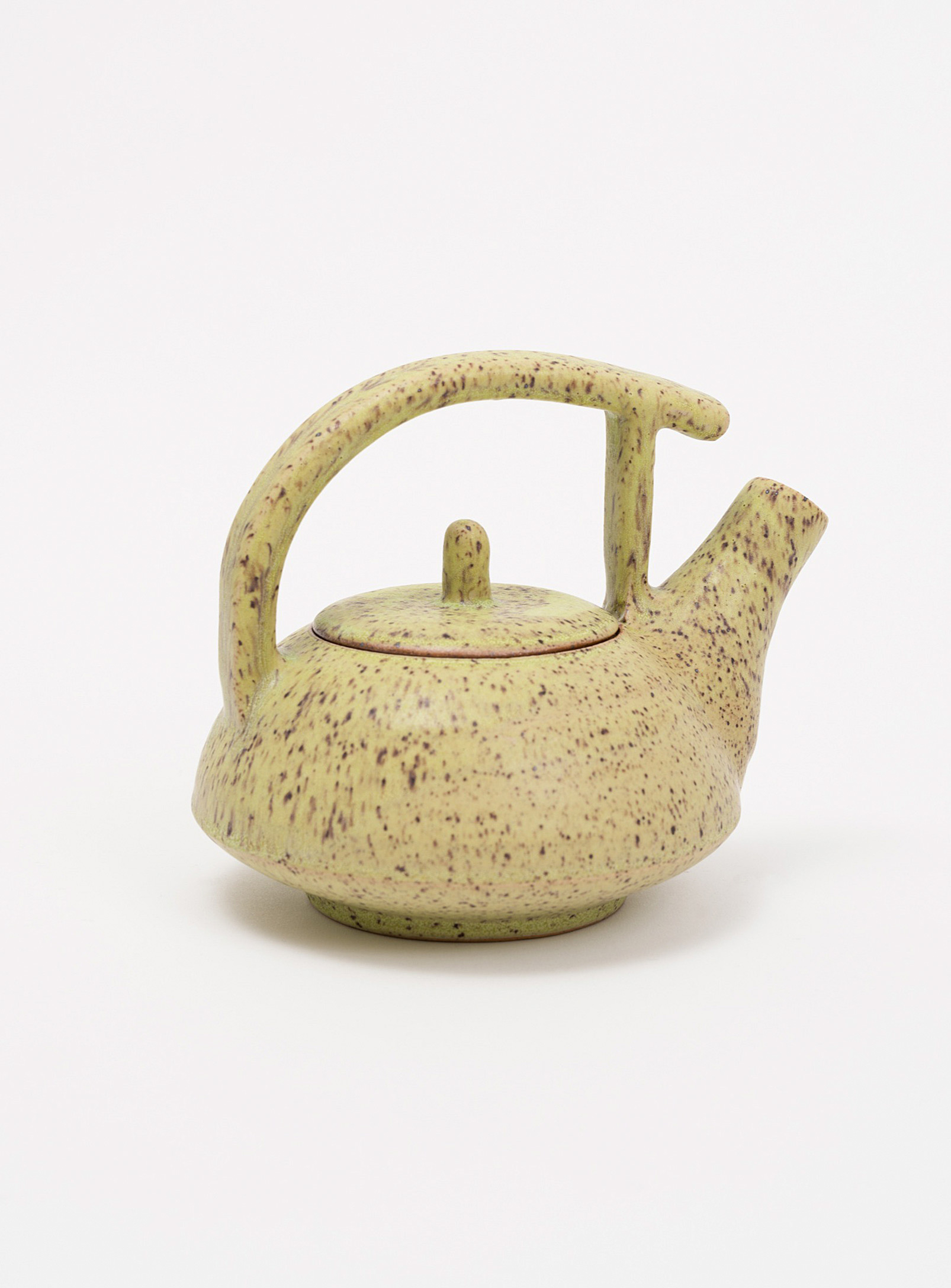 Kate Metten Ceramics Bauhaus Teapot In Green