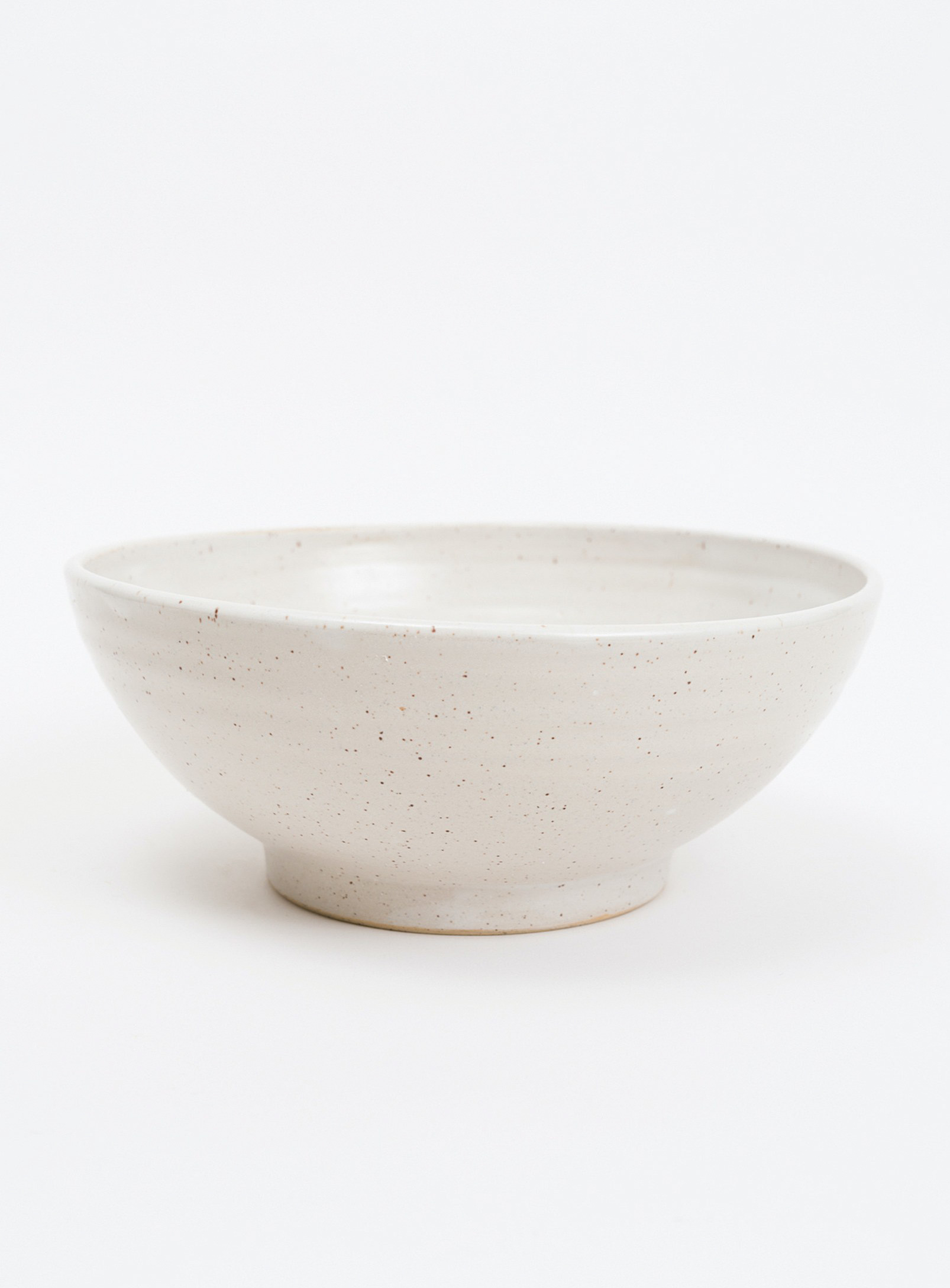 Kate Metten Ceramics Minimalist Stoneware Salad Bowl In White