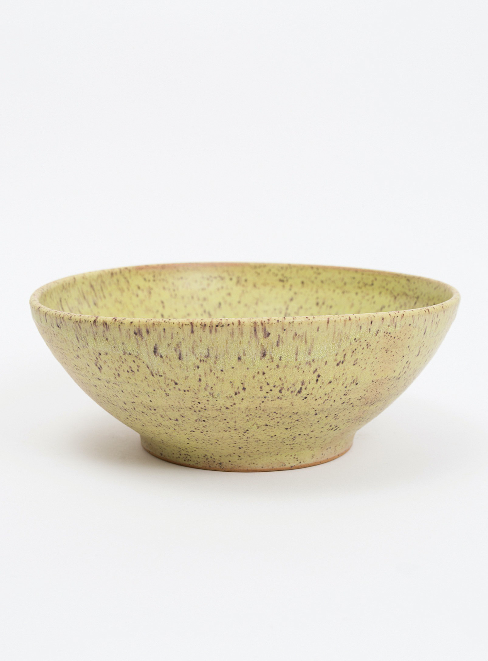 Kate Metten Ceramics Minimalist Stoneware Salad Bowl In Green