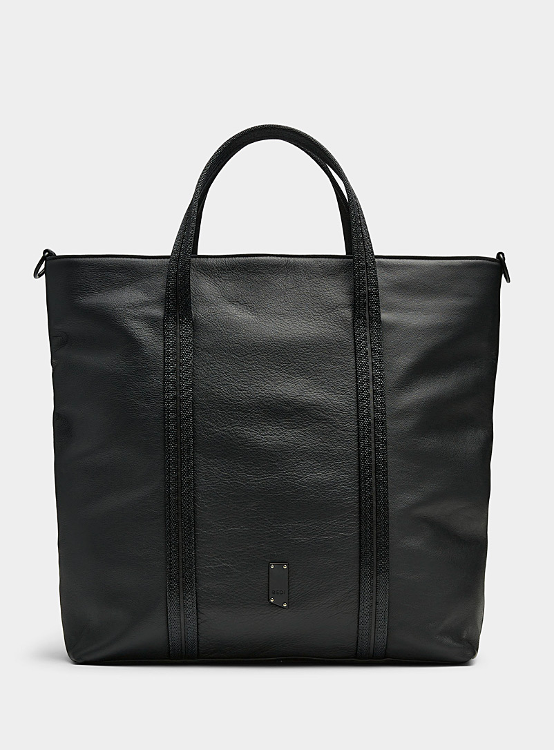 Bedi Black Robin recycled leather tote for error