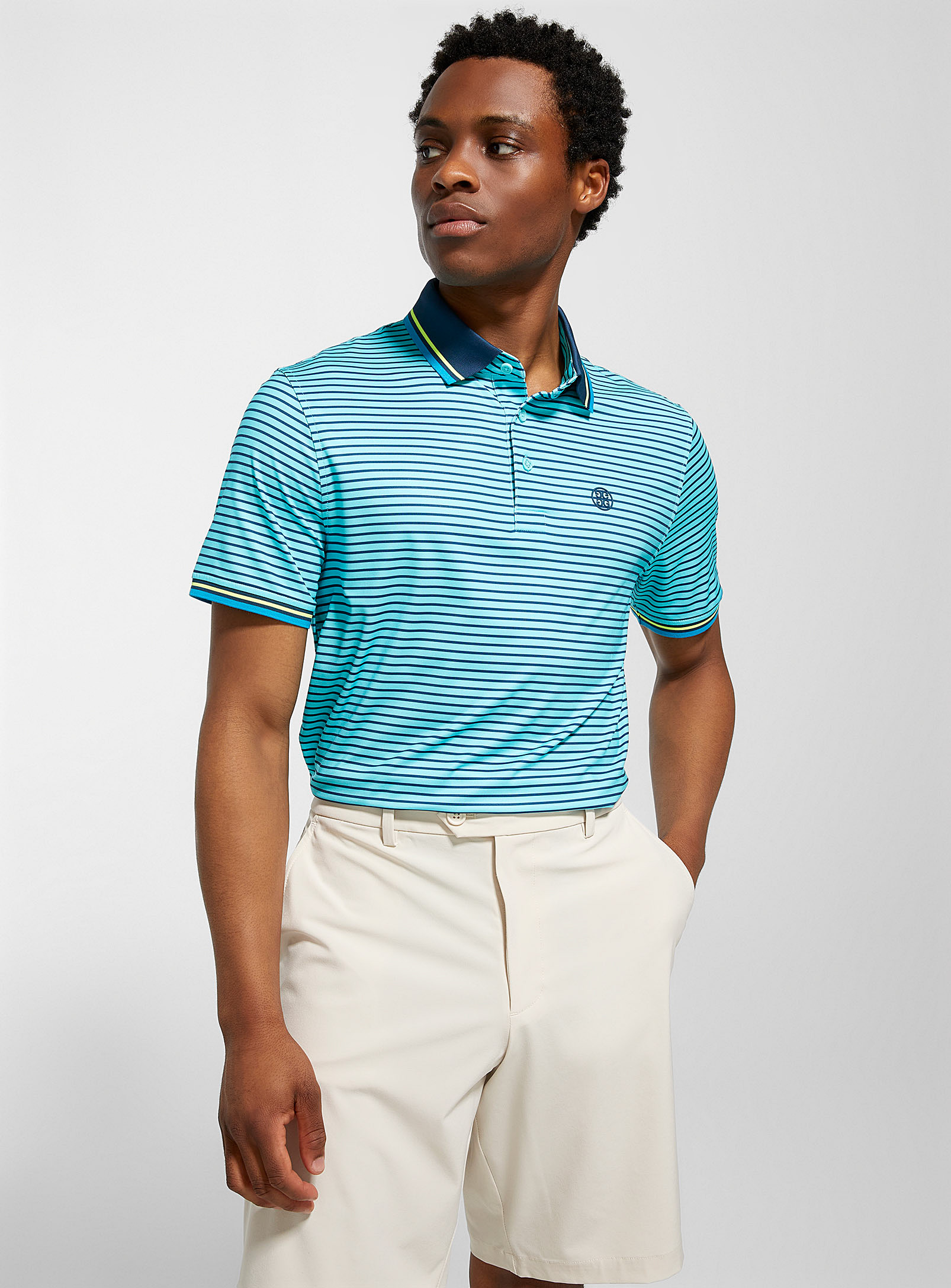 G/Fore - Horizontal stripe golf Polo Shirt