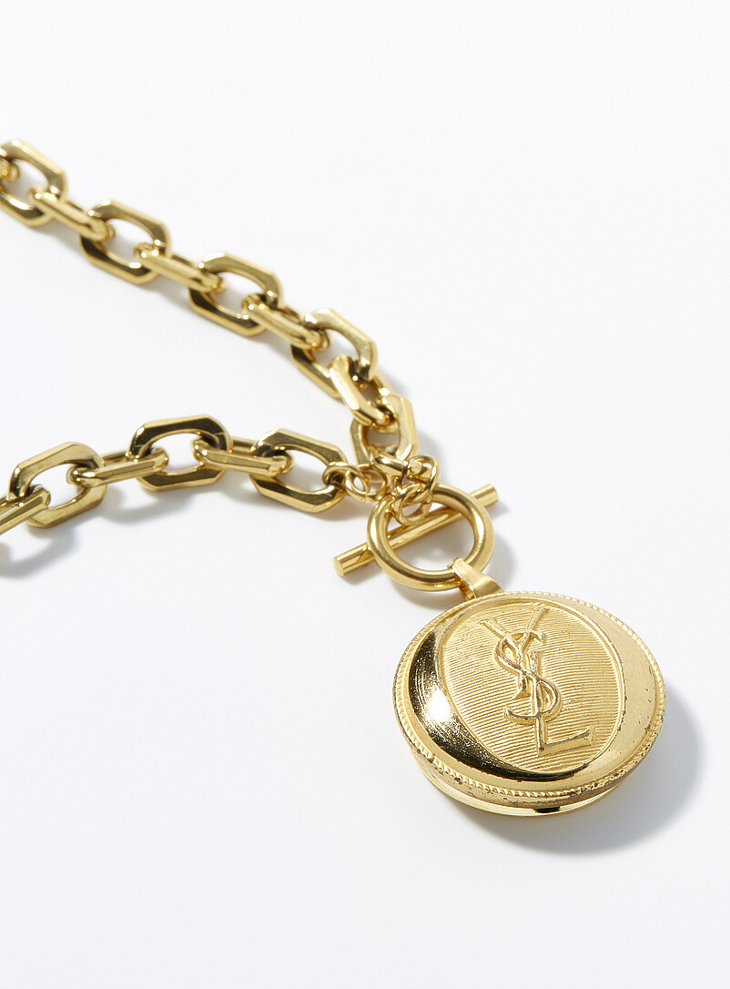 Yves Saint Laurent medallion upcycled chain product image 3