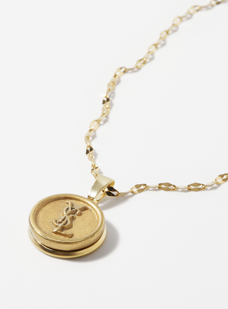 Yves Saint Laurent golden medallion upcycled chain product image 2
