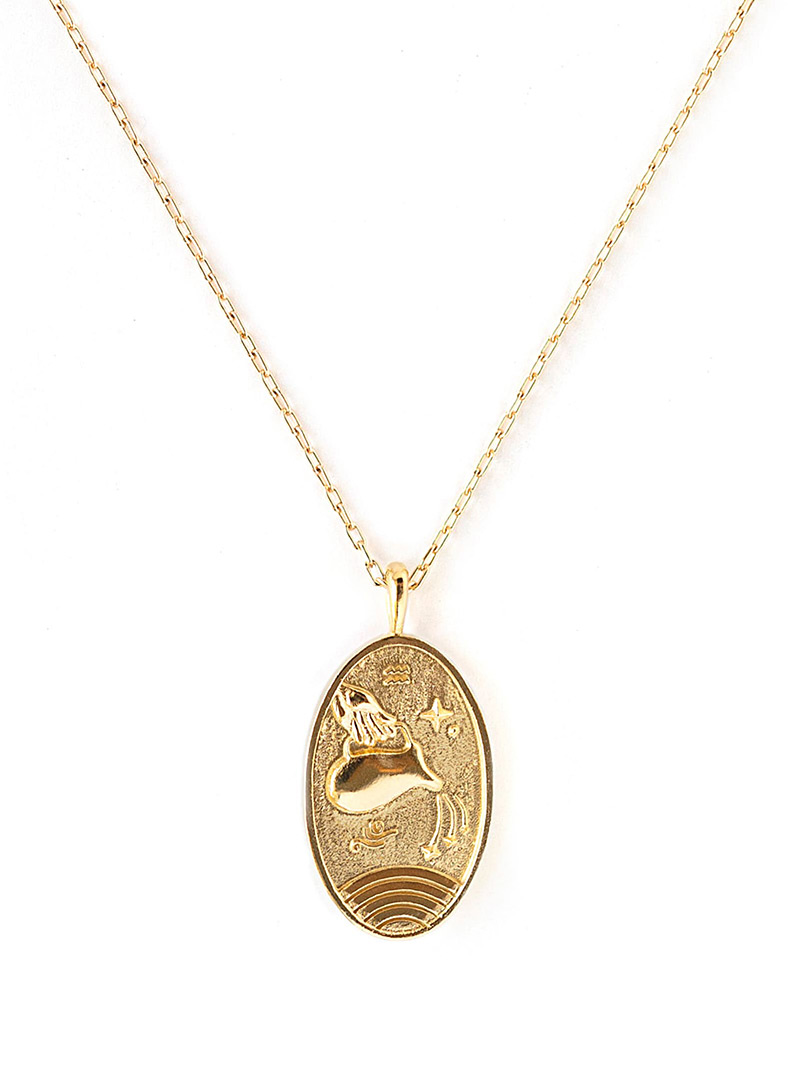 WellDunn: Le collier pendentif signe du zodiaque en or Cancer