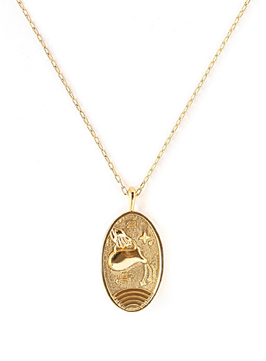 WellDunn: Le collier pendentif signe du zodiaque en or Cancer
