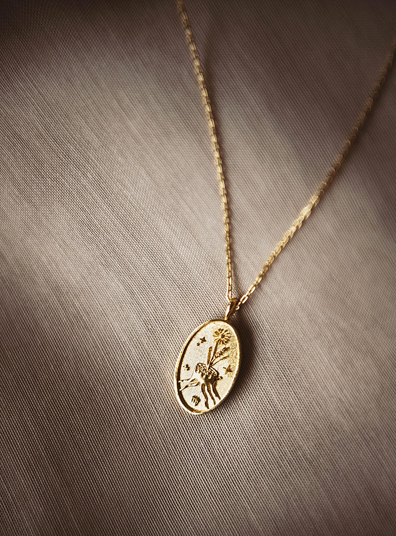 WellDunn: Le collier pendentif signe du zodiaque en or Cancer