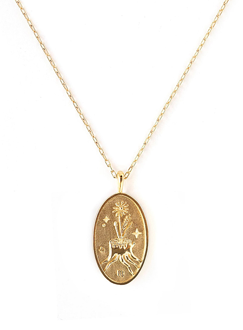 WellDunn: Le collier pendentif signe du zodiaque en or Cancer