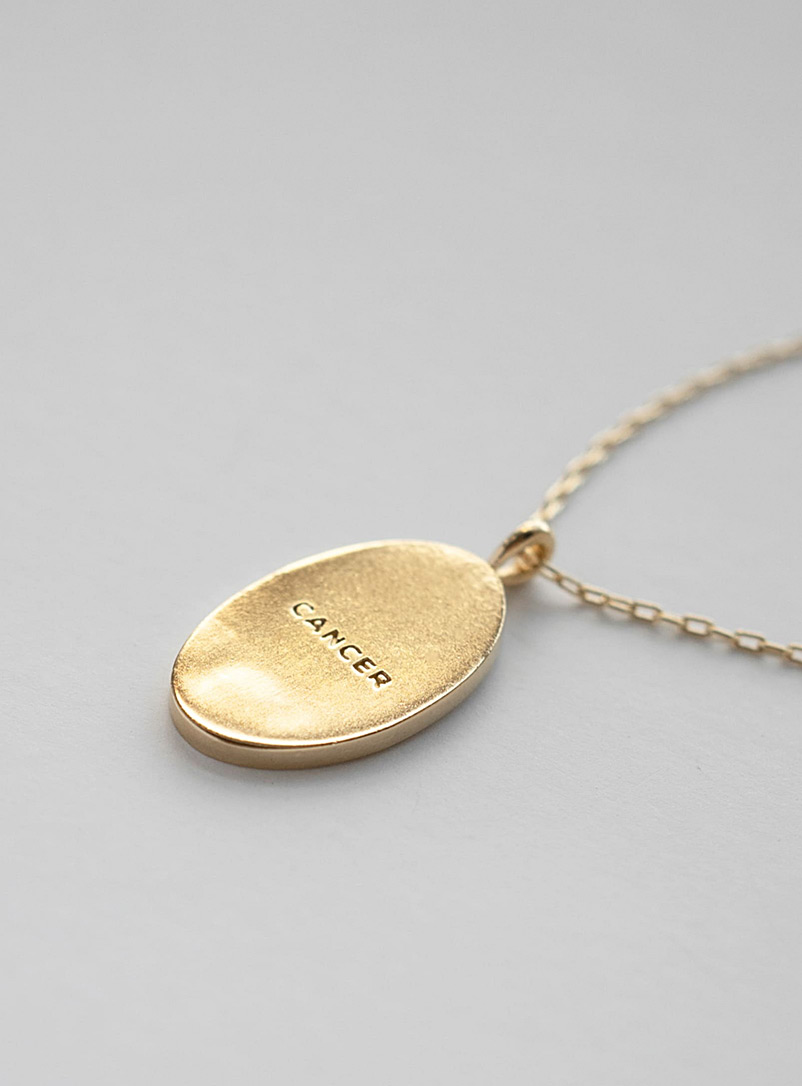 WellDunn: Le collier pendentif signe du zodiaque en or Cancer