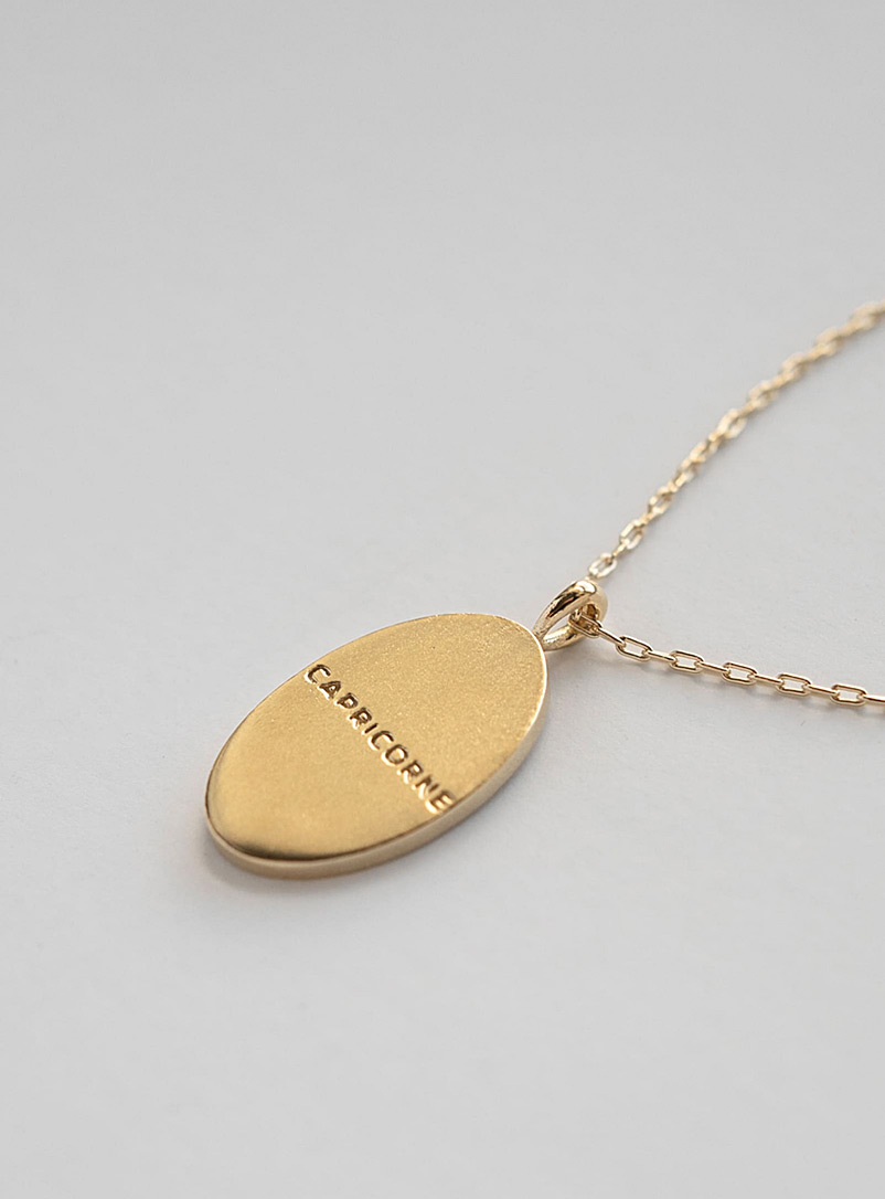 WellDunn: Le collier pendentif signe du zodiaque en or Cancer