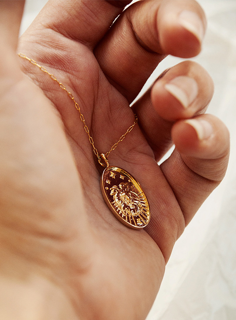 WellDunn: Le collier pendentif signe du zodiaque en or Cancer