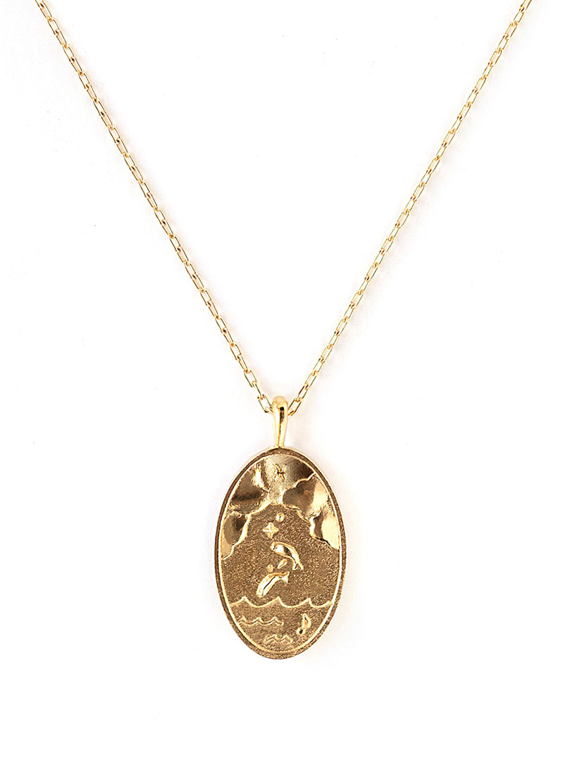 WellDunn: Le collier pendentif signe du zodiaque en or Cancer