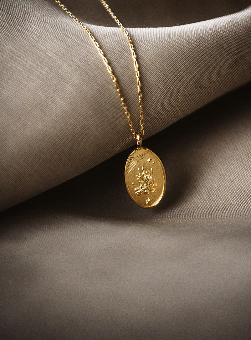 WellDunn: Le collier pendentif signe du zodiaque en or Cancer