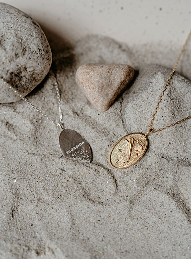 WellDunn: Le collier pendentif signe du zodiaque en or Cancer