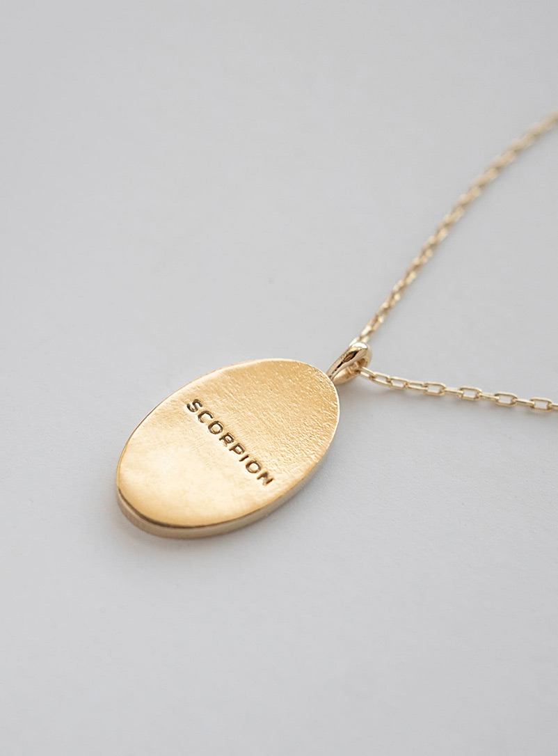 WellDunn: Le collier pendentif signe du zodiaque en or Cancer