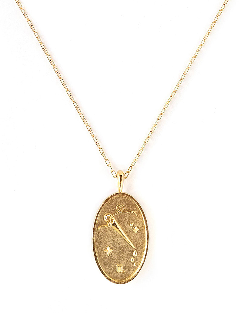 WellDunn: Le collier pendentif signe du zodiaque en or Cancer