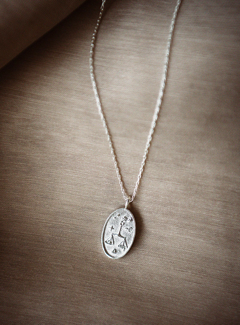Pendentif Médaillon Zodiaque En Argent 925 - Double Face Portable | Neuf Avec étiquette